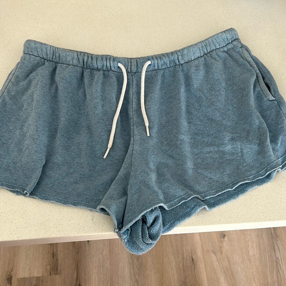 Blue pajama shorts